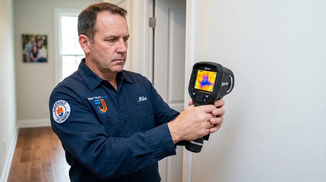 Thermal imaging leak detection by Johns Plumbing LLC in Cherry Hill